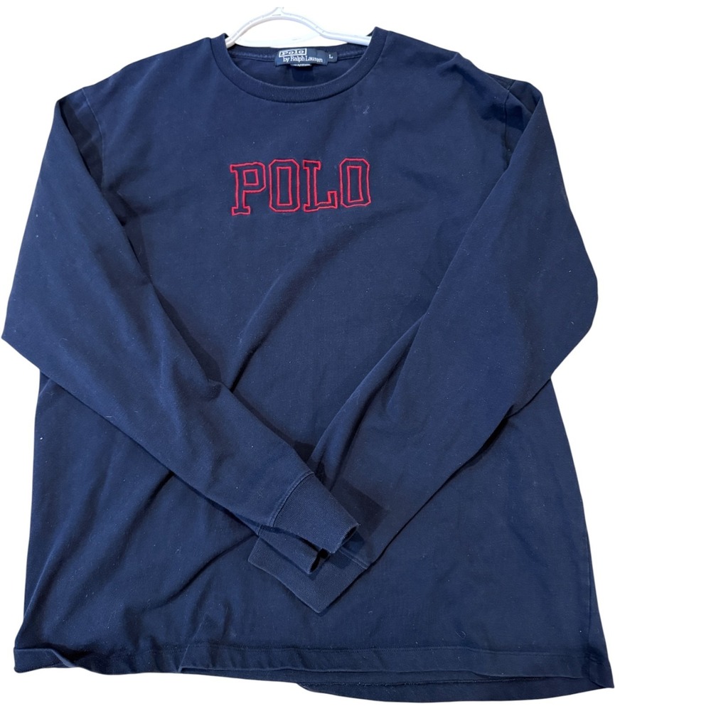 Polo Ralph Lauren Authentic Sweatshirt Mens Large Blue Embroidered Logo Everyday